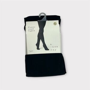 A New Day Women's Fleece Lined Tights 1 Pair Size M/L